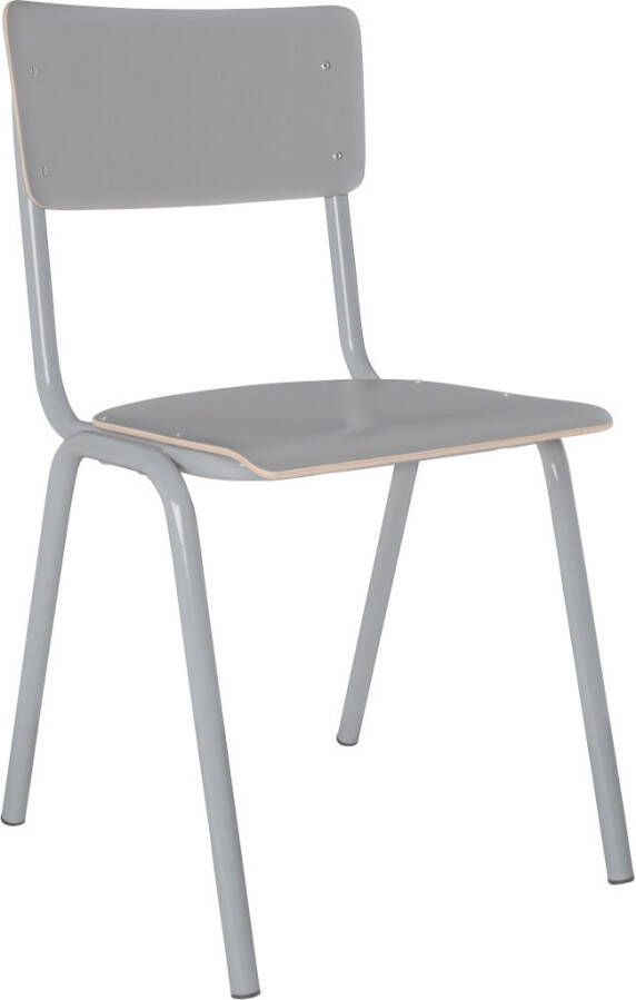 Zuiver Back To School HPL Eetkamerstoel Grijs Set van 4