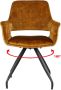 Livingfurn | Eetkamerstoel Capp Oker Velvet | Zitmeubels eetkamer | Armstoel - Thumbnail 4