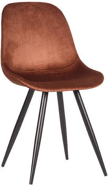 LABEL51 | Eetkamerstoel Capri Rust Fluweel | Zitmeubels eetkamer | Eetkamerstoel