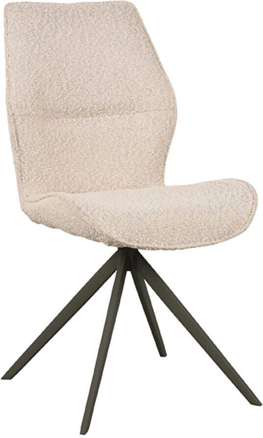 LABEL51 | Eetkamerstoel Comfy Naturel Boucle | Zitmeubels eetkamer | Eetkamerstoel