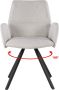 Livingfurn Eetkamerstoel Diana Stof Gecoat staal Beige 1 stuk - Thumbnail 4