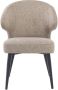 Livingfurn Eetkamerstoel Donna antraciet Velvet Beige 2 stuks - Thumbnail 3