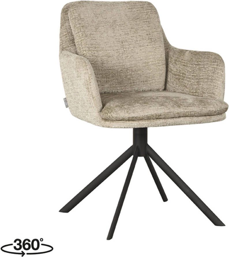 LABEL51 | Eetkamerstoel Joy Beige Elegance | Zitmeubels eetkamer | Armstoel
