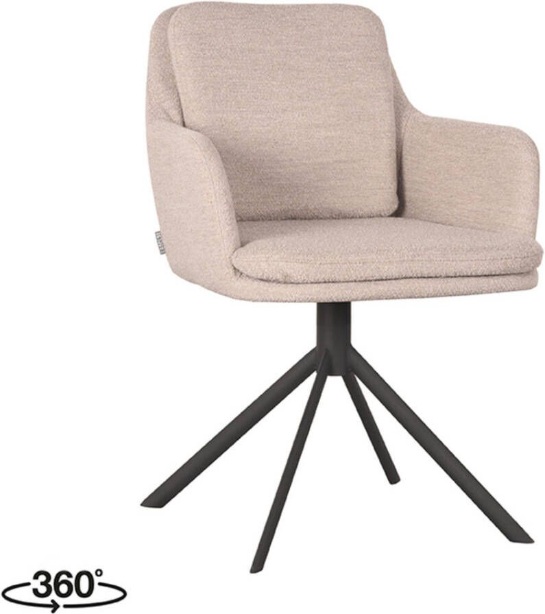 LABEL51 | Eetkamerstoel Joy Naturel Boucle | Zitmeubels eetkamer | Armstoel