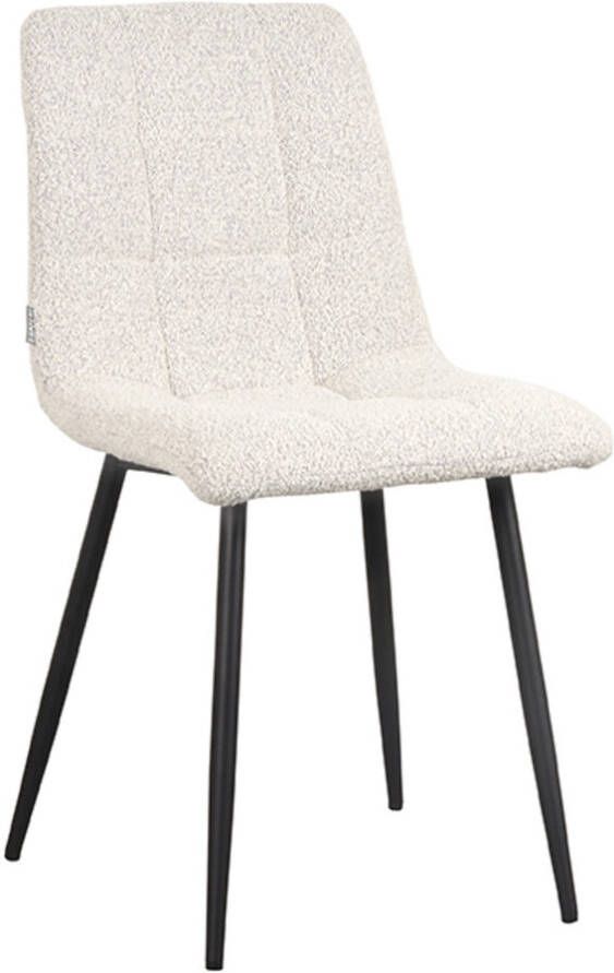 LABEL51 | Eetkamerstoel Juul 54x45x89 cm Naturel Stof | Zitmeubels eetkamer | Eetkamerstoel