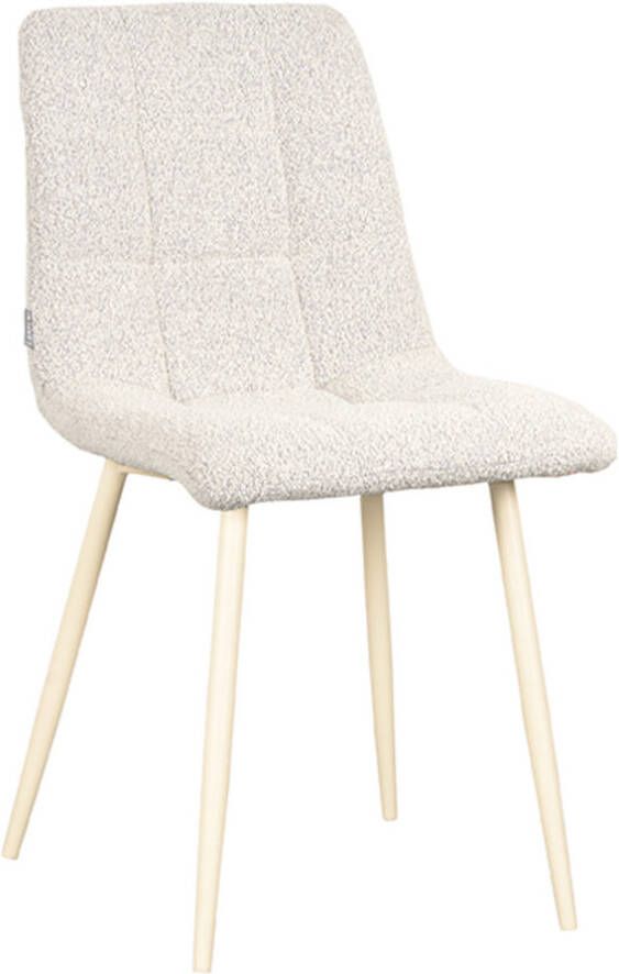 LABEL51 | Eetkamerstoel Nino 54x45x89 cm Naturel Stof | Zitmeubels eetkamer | Eetkamerstoel