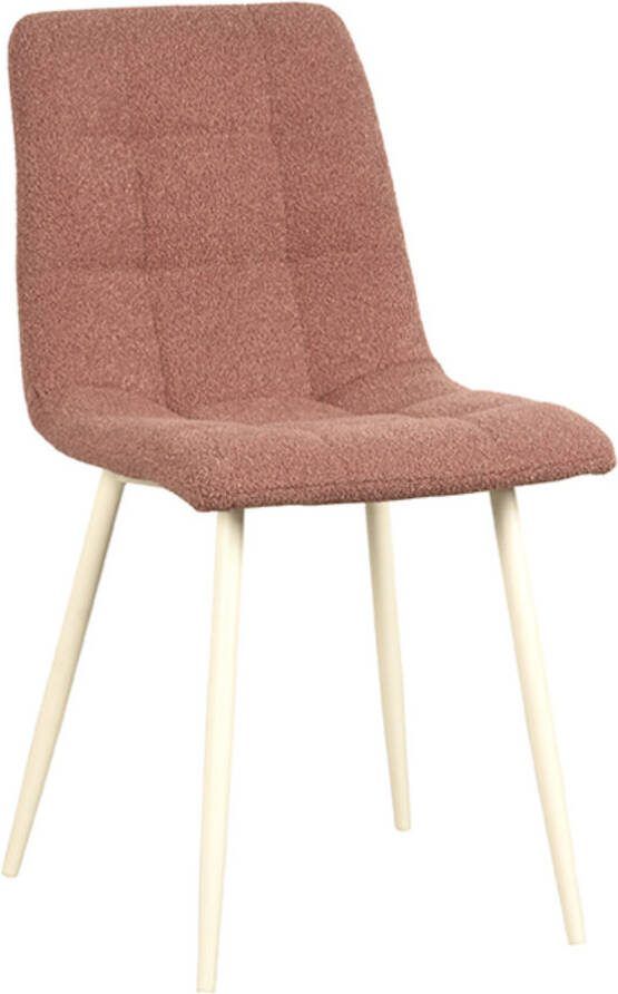 LABEL51 | Eetkamerstoel Nino 54x45x89 cm Terra Stof | Zitmeubels eetkamer | Eetkamerstoel