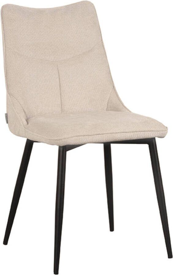 LABEL51 | Eetkamerstoel Riv 47x59x88 cm Naturel Stof | Zitmeubels eetkamer | Eetkamerstoel