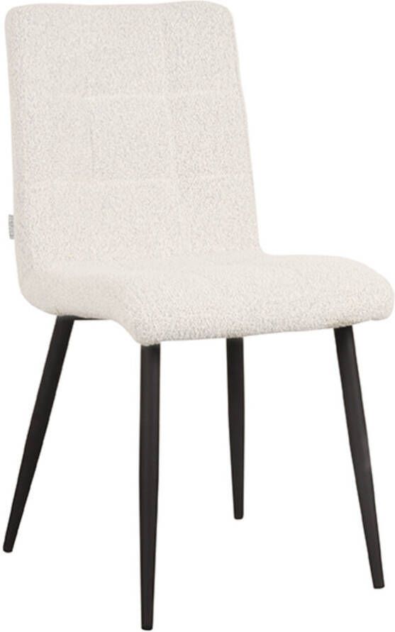 LABEL51 | Eetkamerstoel Sam 57x45x86 cm Naturel Stof | Zitmeubels eetkamer | Eetkamerstoel