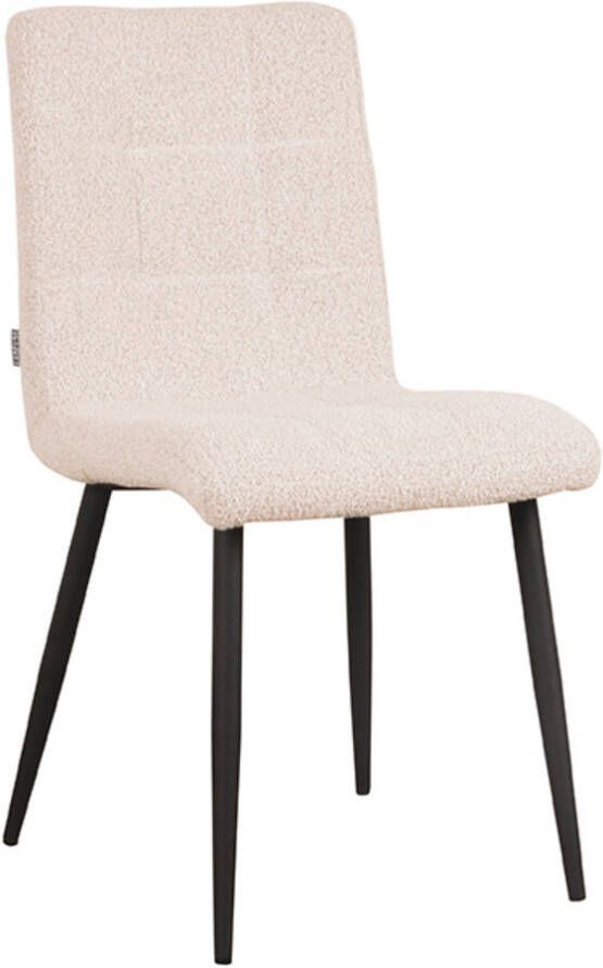LABEL51 | Eetkamerstoel Sam 57x45x86 cm Naturel Stof | Zitmeubels eetkamer | Eetkamerstoel