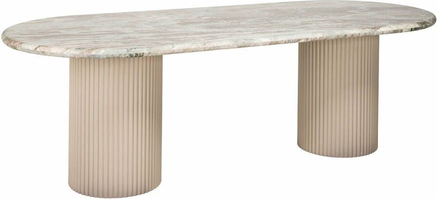 Richmond Interiors Richmond Ovale Eettafel Coronel Marmer 240 x 100cm Beige Ovaal