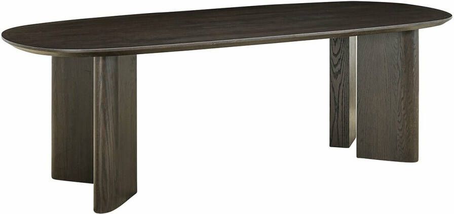 Richmond Interiors Richmond Ovale Eettafel Durban Met verstelbare poten Eiken 220 x 95cm Bruin Ovaal