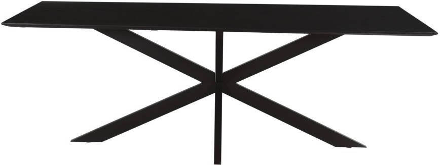 Eettafel Oslo Spider Black Acasia 220 cm