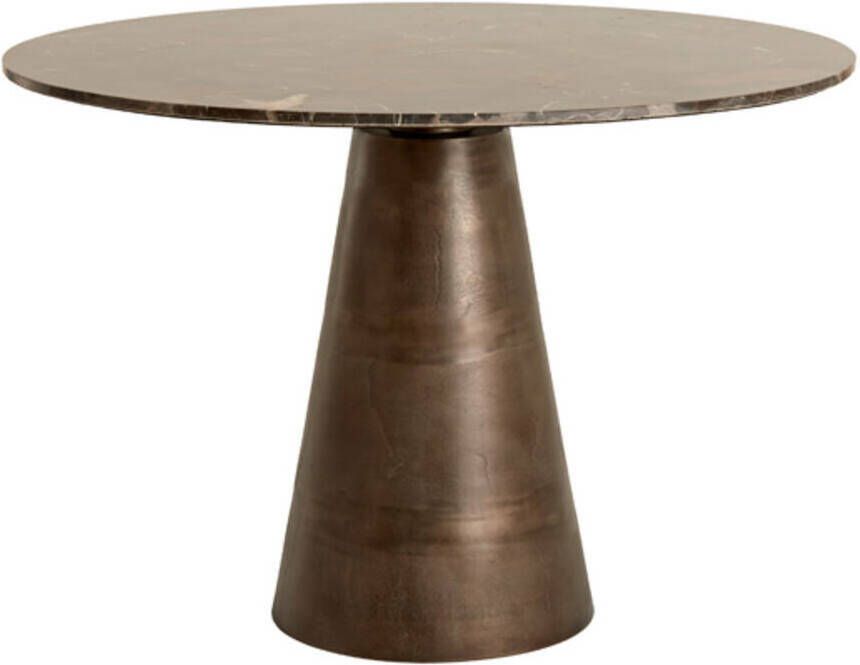 Light & Living Ronde Eettafel Ynez Marmer 100cm Bruin