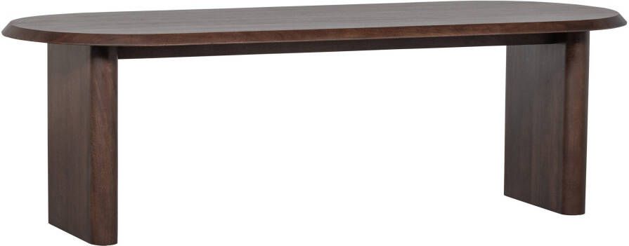 Ellips Eetkamertafel Mango Hout Walnoot 90x240cm