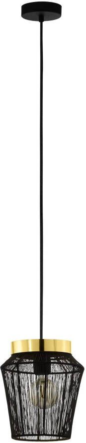 EGLO Hanglamp ESCANDIDOS Hanglamp in zwart en messing van staal excl. E27 40W (1 stuk) - Foto 4