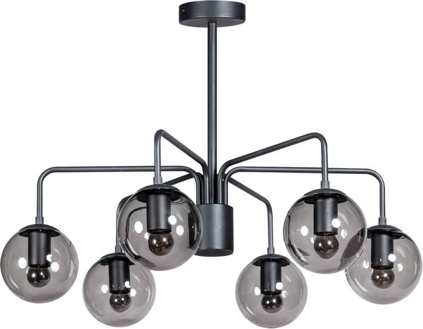 ETH Davina Hanglamp 6x E27 40W Down Zwart