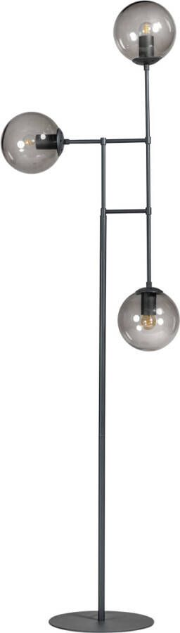 ETH Vloerlamp Davina 3-lichts Zwart Smoke