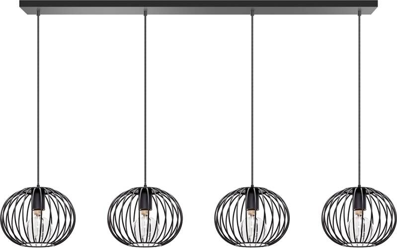 ETH Wire 2.0 Balk 120cm 12cm 4x E27 25cm Zwart 2 Mtr Wire