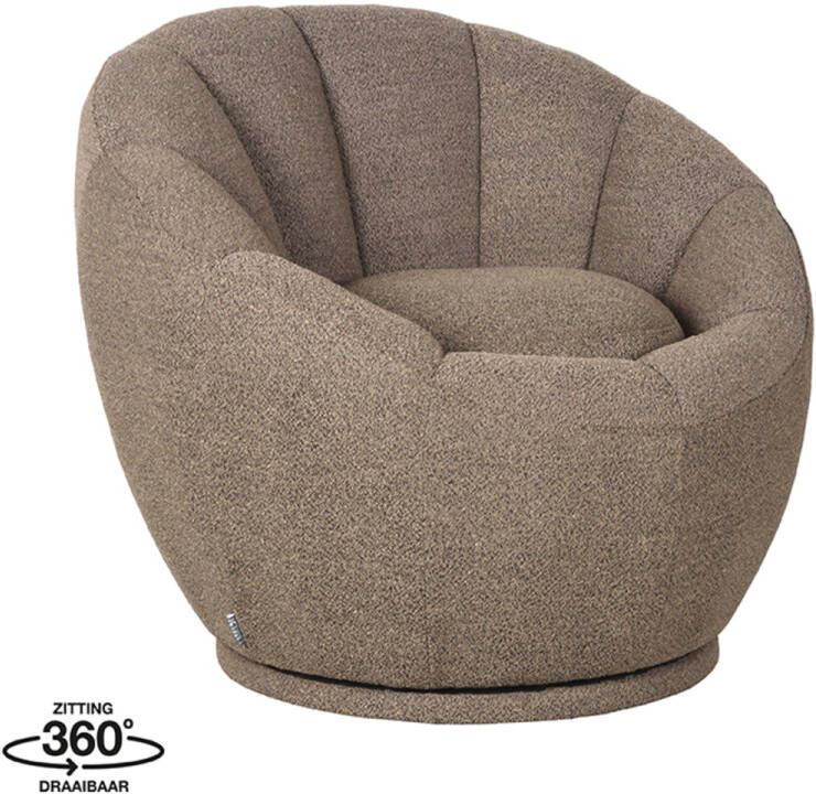 LABEL51 Draaifauteuil Crown Bouclé Grijs - Foto 4