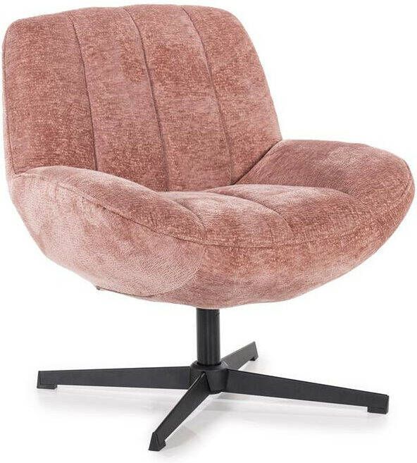 By-Boo Draaifauteuil Derby Chenille Roze