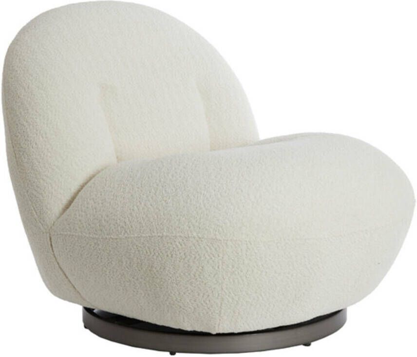 Light & Living Draaifauteuil Gumaca Bouclé Crème