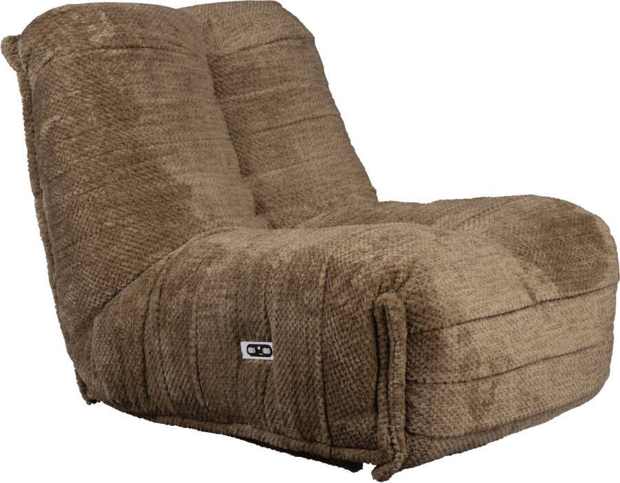 Dutchbone Verstelbare Fauteuil Hamilton Chenille Bruin