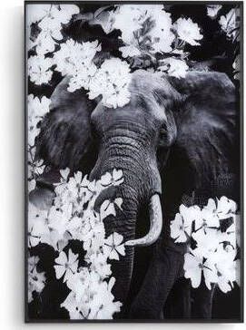 Coco Maison Flower Elephant fotoschilderij 86x100 cm