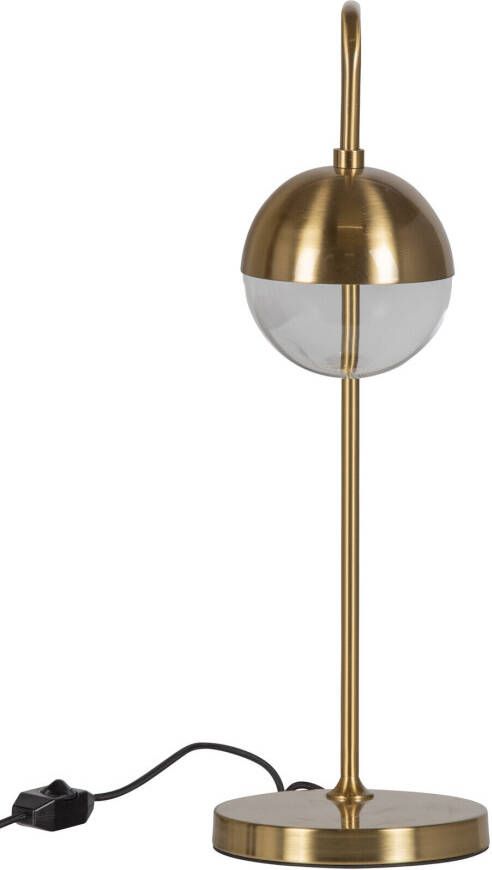 Globular Tafellamp Metaal Antique Brass
