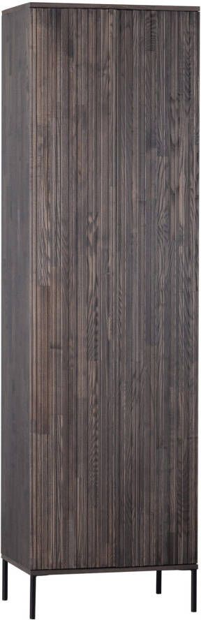 WOOOD | New gravure hoge kast met lade essen fineer espresso | Woonkamer meubels | BergkastWandkast - Foto 12