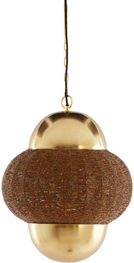 Light & Living Hanglamp Cetara Kralen 33cm Bruin Brons