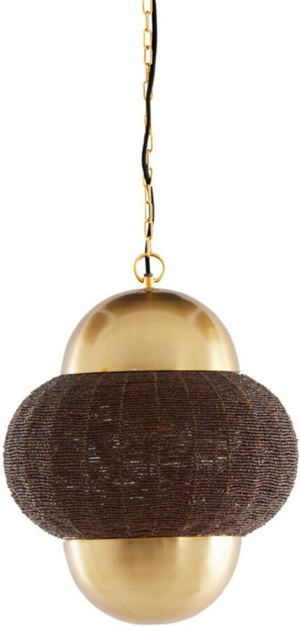 Light & Living Hanglamp Cetara Kralen 33cm Donkerbruin Brons