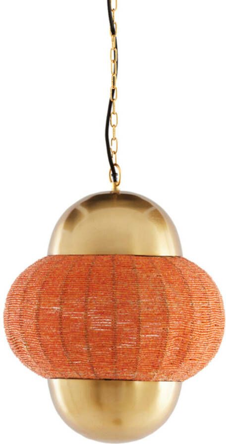 Light & Living Hanglamp Cetara Kralen 33cm Oranje Brons