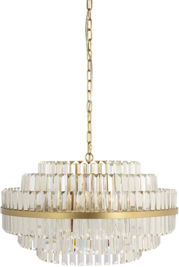 Richmond Interiors Richmond Hanglamp Desire Crystal 80cm Brushed Gold