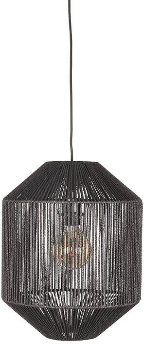 LABEL51 Hanglamp Ibiza Zwart Jute 1-Lichts Cilinder