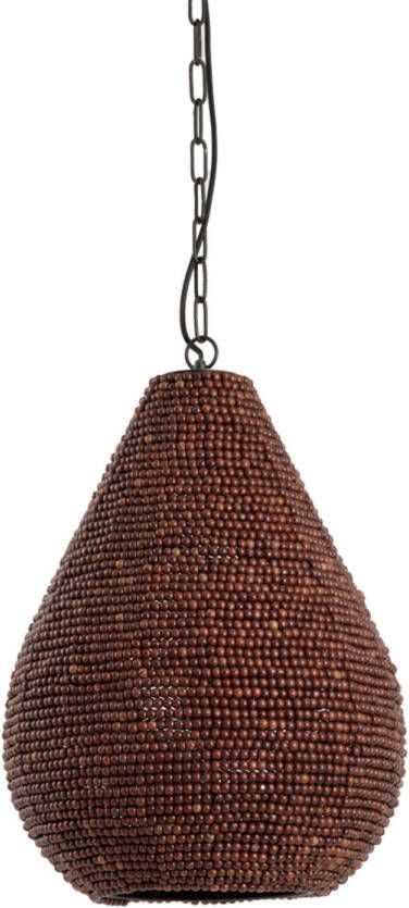 Light & Living Hanglamp Kabinda Kralen 40cm Donkerbruin