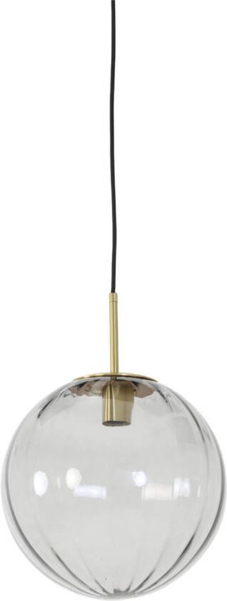 Light & Living Light&living Hanglamp Ø30 cm MAGDALA glas licht grijs+goud - Foto 2