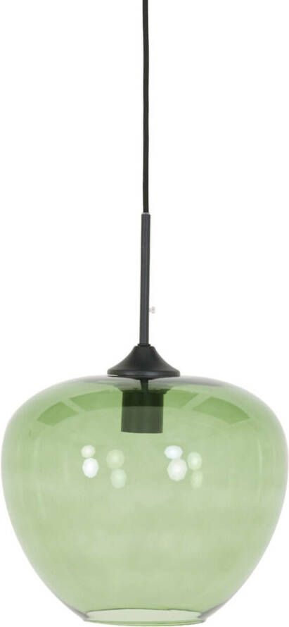 Light & Living Light&living Hanglamp Ø30x25 cm MAYSON glas groen-mat zwart