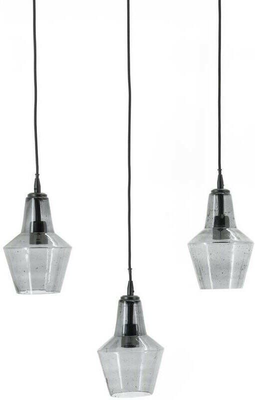 Furnilux Orion Hanglamp 3-lamps Zwart Glas