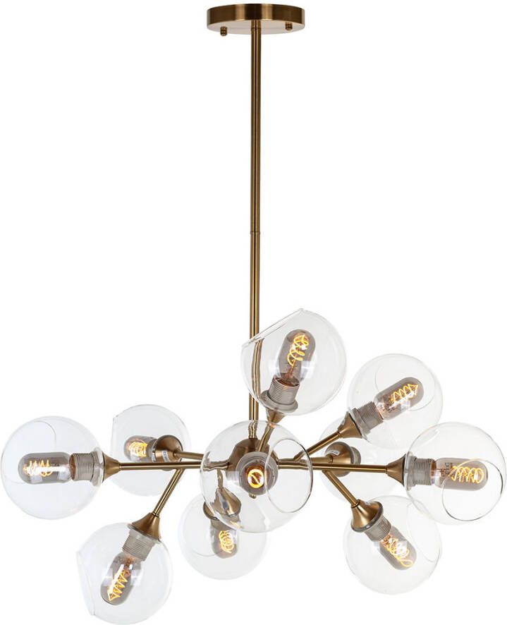 Richmond Interiors Richmond Hanglamp Quinsy 10-lamps Brushed Gold