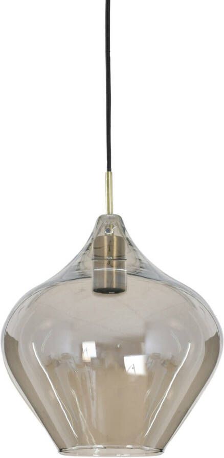 Light & Living Light&living Hanglamp Ø27x29 5 cm RAKEL antiek brons+smoke - Foto 3