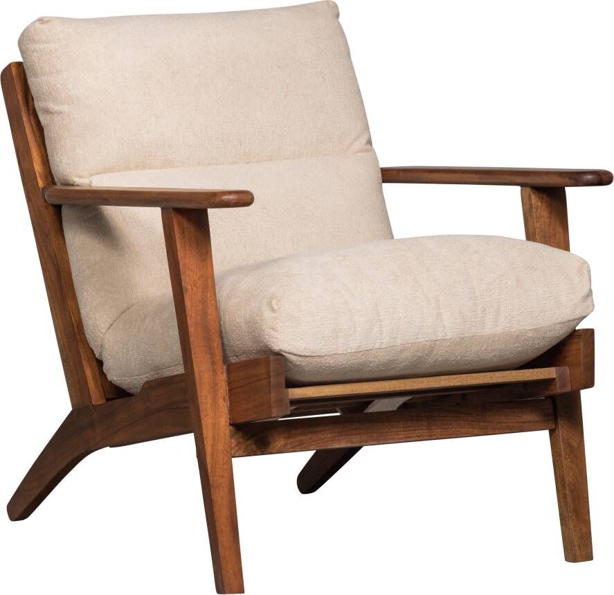 Houston fauteuil bouclé hout naturel