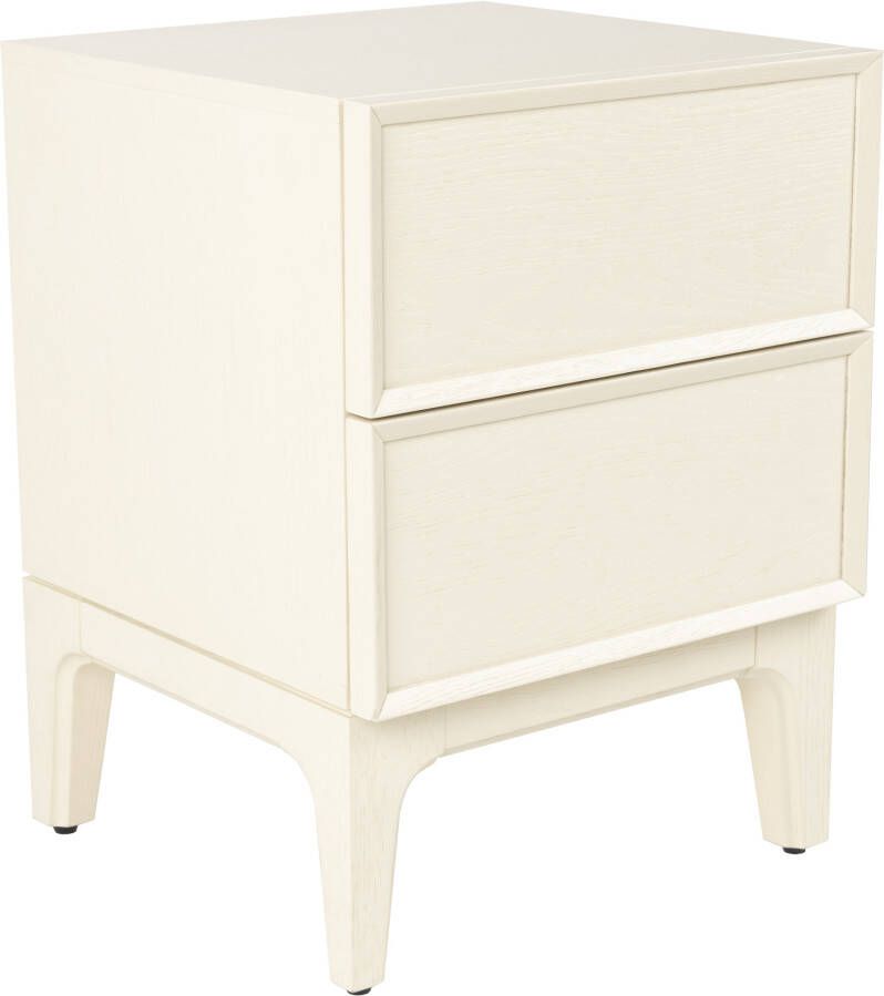 Zuiver Bijzettafel Nachtkastje June Eiken Met 2 laden Beige Vierkant - Foto 2