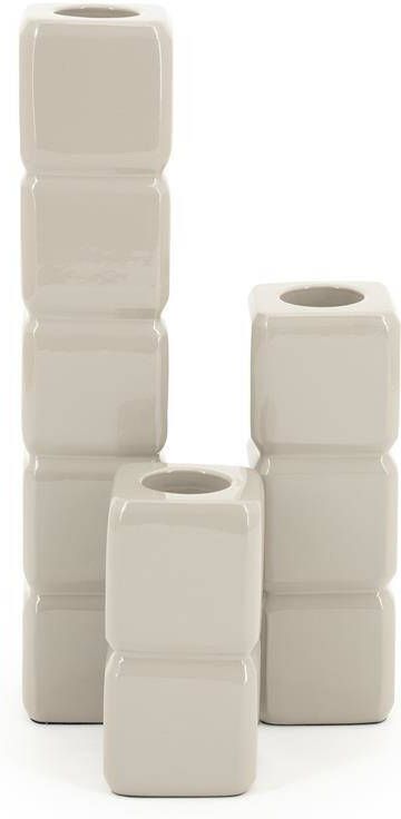 By-Boo Kaarshouder Cube Set van 3 stuks Taupe