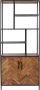 Livingfurn Wandkast Brooklyn Mangohout en staal 210 x 90cm Bruin - Thumbnail 3