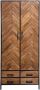 Livingfurn Kabinetkast Brooklyn 2 lade 90cm Mangohout Gecoat Staal - Thumbnail 3