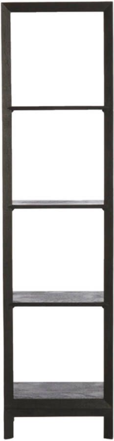 Light & Living Wandkast Sondrio Mangohout 190 x 48cm Mat Zwart