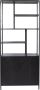 Livingfurn Wandkast York Mangohout en staal 210 x 90cm Zwart - Thumbnail 2