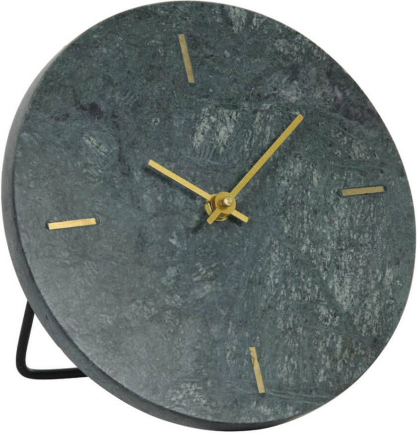 Light & Living Tafelklok Moreno Marmer Groen Ø20 cm