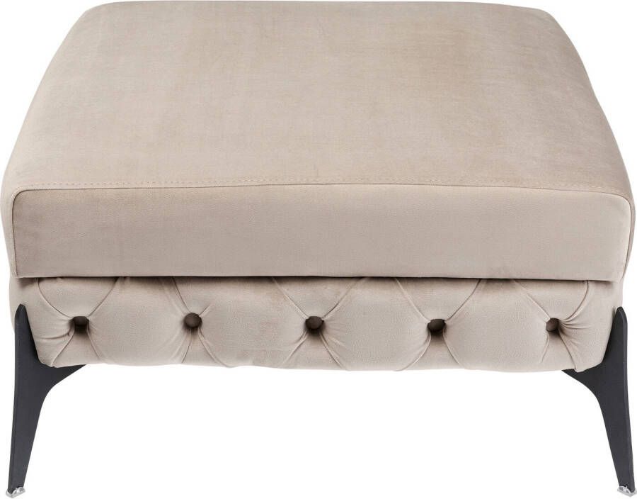 Kare Design Kare Hocker Bellissima Velvet Taupe 80cm